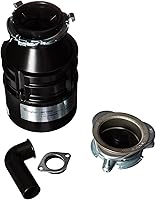 Whirlpool GC1000PE 1/3 HP Continuous Feed Garbage Disposal - Jam-Resistant Sink Disposer, Black