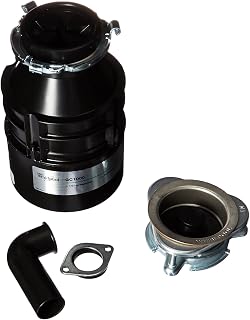 Whirlpool GC1000PE 1/3 HP Continuous Feed Garbage Disposal - Jam-Resistant Sink Disposer, Black