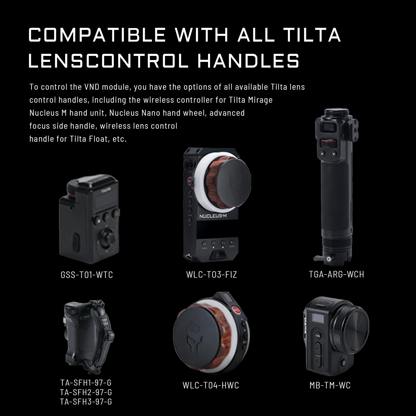 Tilta Matte Box Mirage Caja Mate VND Kit Filtro Circular ND Variable de 95 mm para cámaras DSLR sin Espejo, con Marco de Filtro de 95 mm Adaptador de Motor Nano Nucleus MB-T16-A