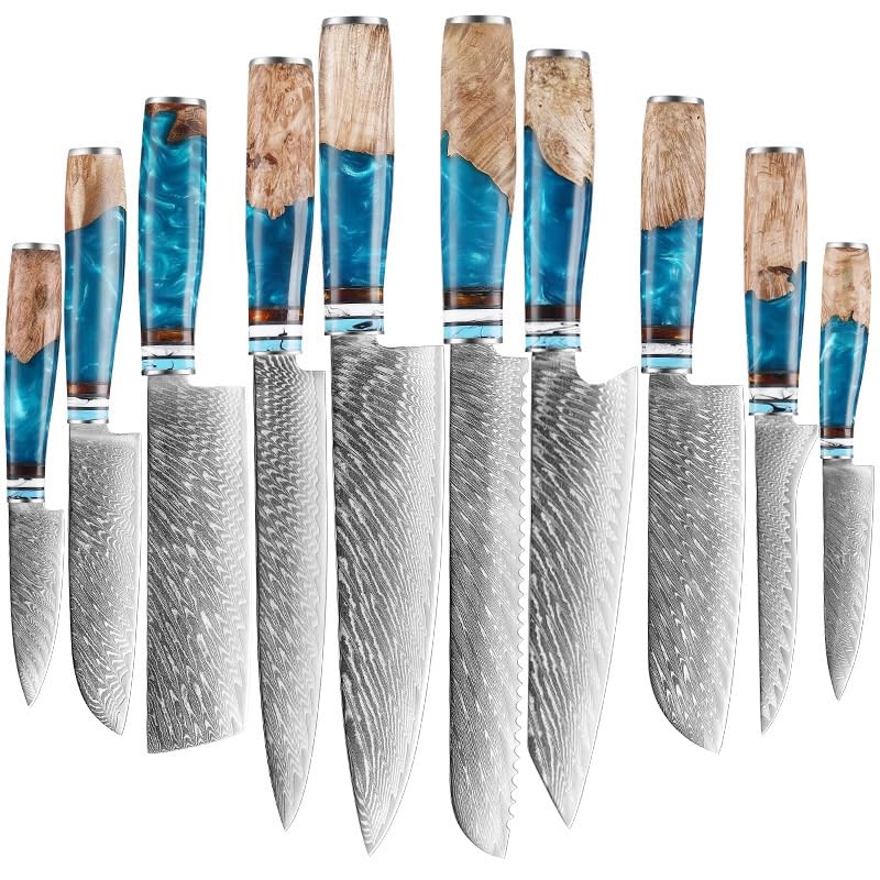Set Cuchillos Cocina 10 Piezas Acero Aleado