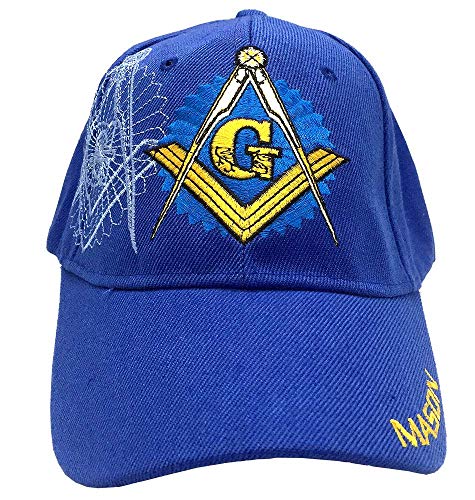 Image of AborenCo Freemason Mason Lodge Symbol Adjustable 3D Embroidery Baseball Cap Hat