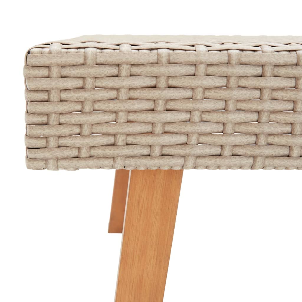 vidaXL Salon de Jardin 3 pcs avec Coussins Mobilier de Patio Mobilier d'Extérieur Meubles de Jardin Meubles de Terrasse Résine Tressée Beige
