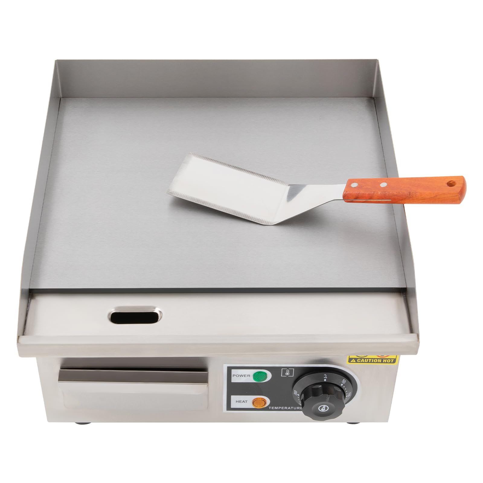 Elektrische Grillplatte 2000W Edelstahl 35.5x38x21cm 8mm Eisenplatte 50-300℃