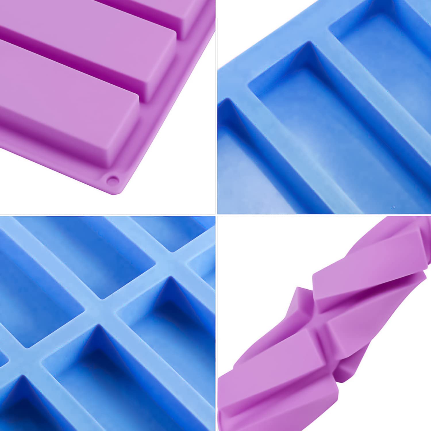 Stampo Per Barrette Di Cereali In Silicone - 2 Pezzi, 8 Cavità, Antiaderente Per Cucina - Foto 3