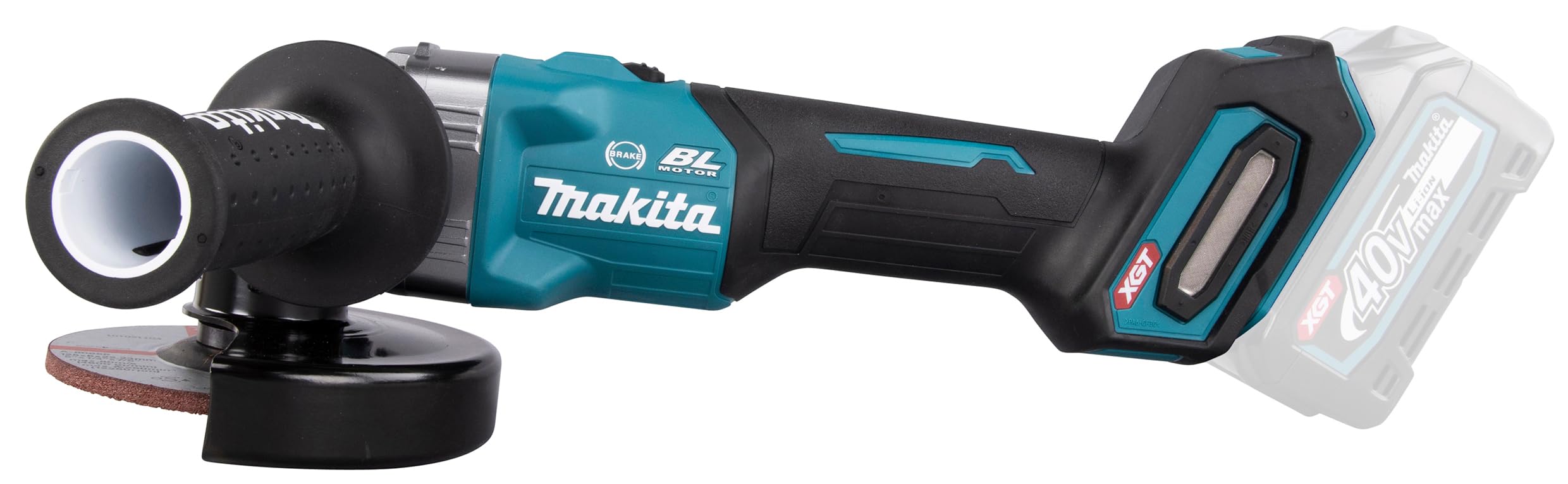 Makita GA005GZ Akumulatorowa Szlifierka Kątowa 40 V maks., Bez Akumulatora, bez Ładowarki, Petrol