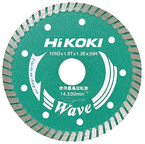 HiKOKI(ハイコーキ) ダイヤモンドカッター 105mm×穴径20mm ディスクグラインダー用 波形 0032-4620