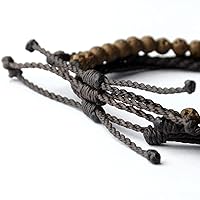 Vista 380 de Handmade Natural Stone Beaded Healing Bracelet Gift for Men Adjustable Rope String Bracelet (picasso jasper, Adjustable)