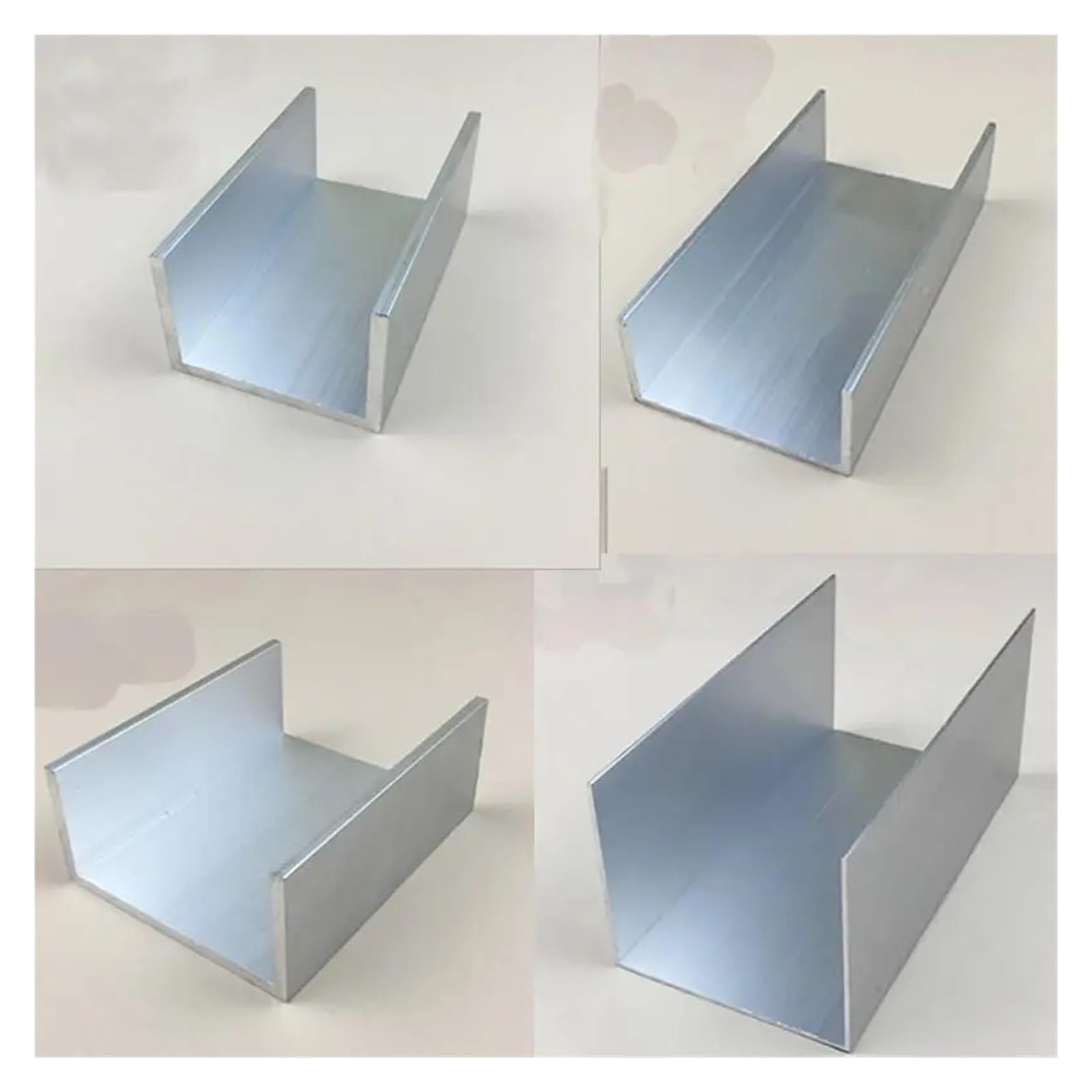 Riel guía de perfil de aluminio con canal en U | Resistente a la corrosión(500MM X 1PCS_50X25X48MM)