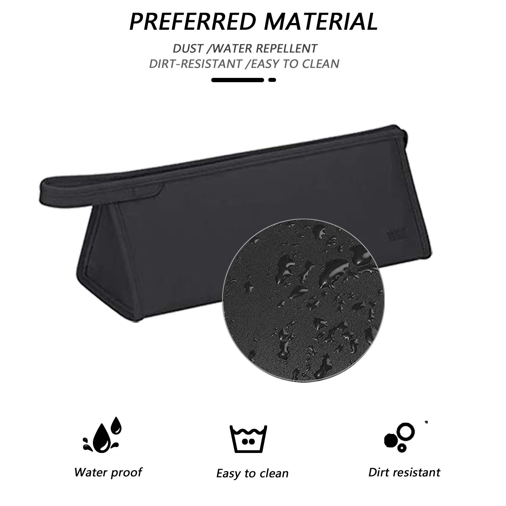 Torba podróżna organizer do torby dla Dyson Airwrap Styler, wodoodporna skóra PU (czarny)