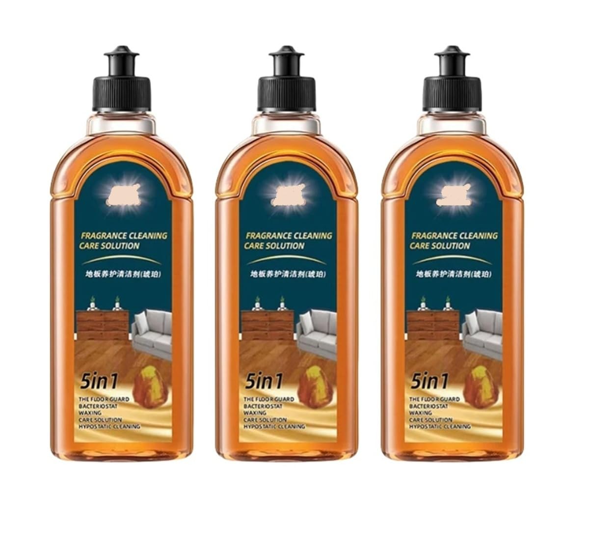 Solución Limpiadora For Pisos (3 Unidades, 500 Ml), Limpiador con Fragancia, Limpia Tus Pisos Sin Esfuerzo.