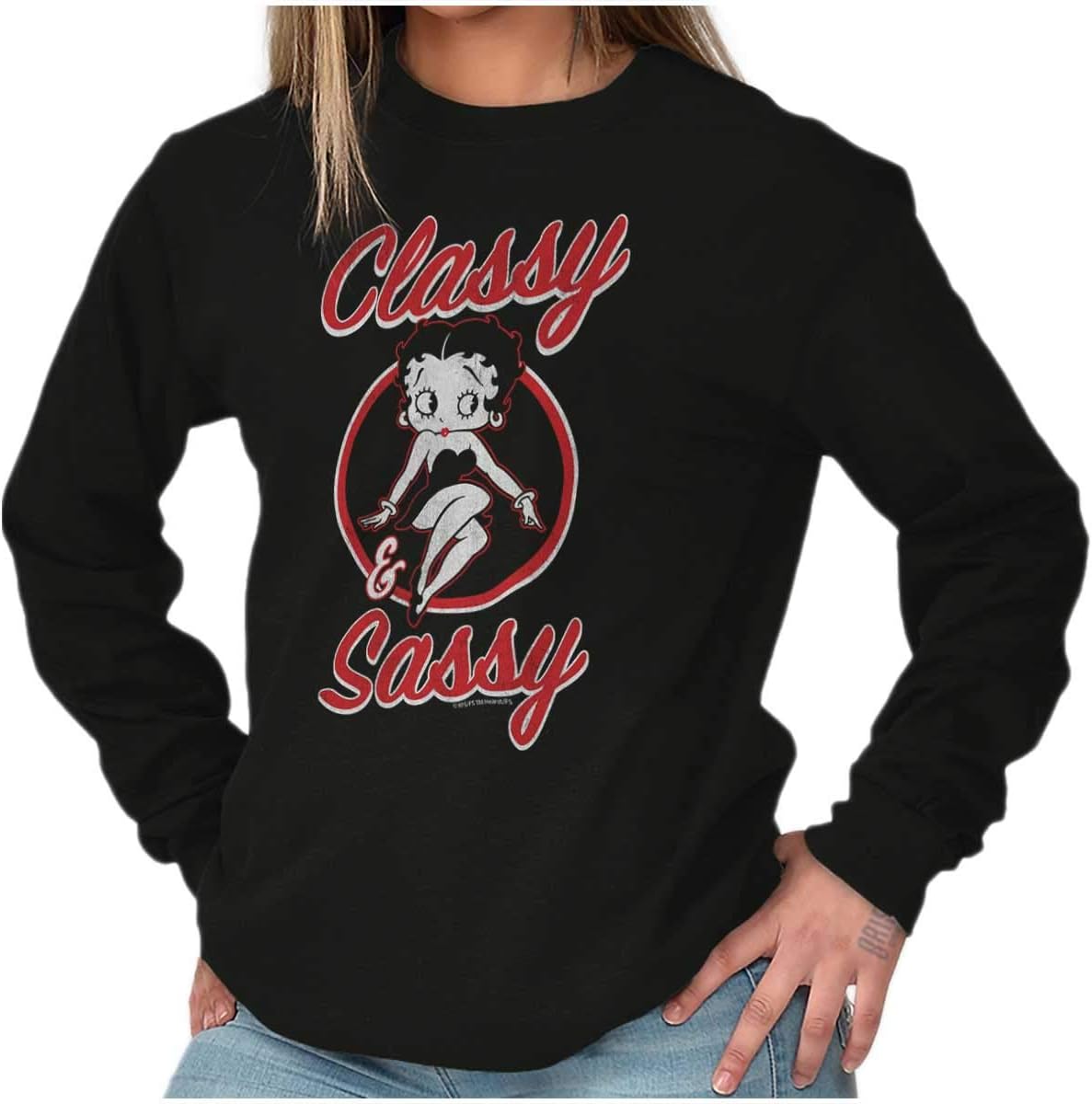 Betty Boop Sassy Classy Adorable Women's Long Sleeve T Shirt