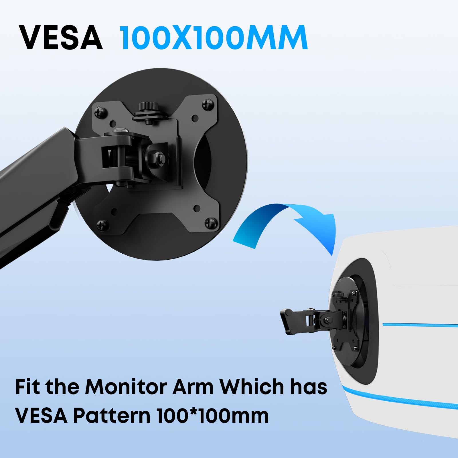 PUTORSEN Montior Supporto per piastra adattatore VESA compatibile con Samsung Odyssey G9, Neo G9, CRG9, CHG9, CHG90, VESA 100x100, nero