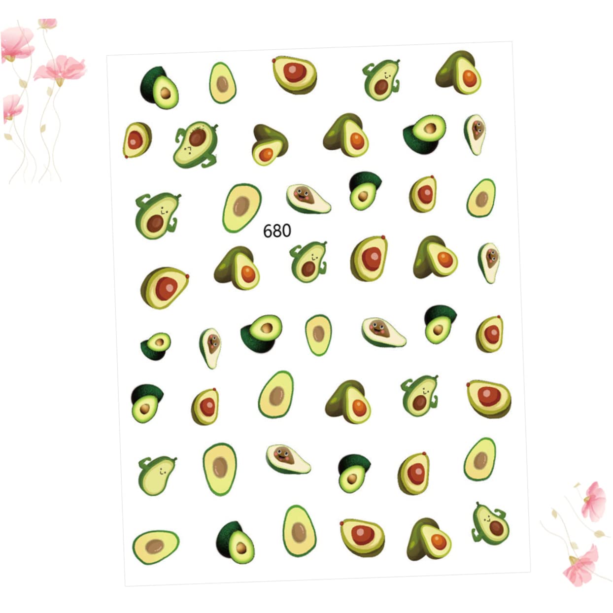 Beavorty 36hojas Páginas De Calcomanías De Uñas De Diseño De Frutas Stickers De De Uñas De Cereza y Decoración De Manicura Para Mujeres y Aleatorio