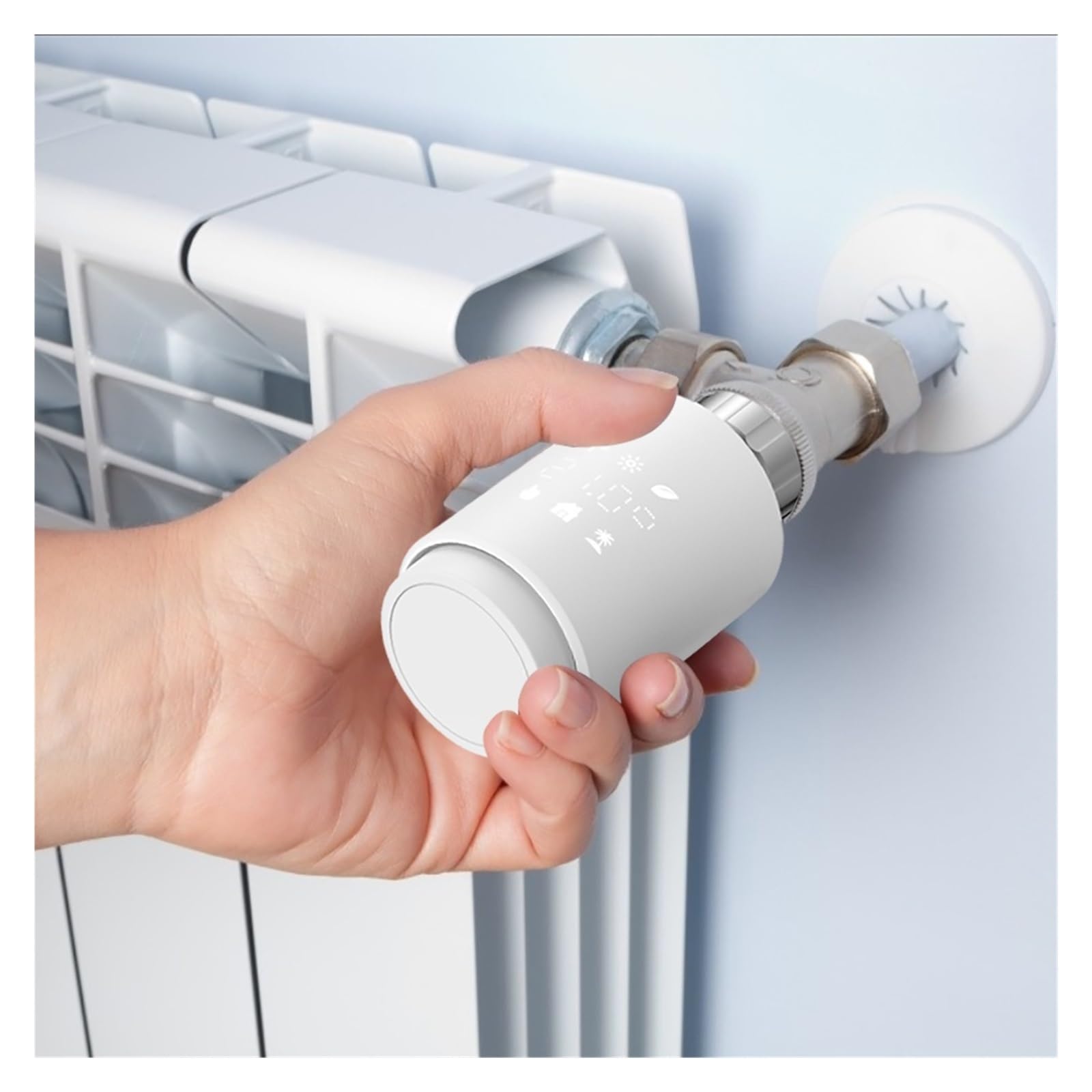 Inteligentny Siłownik Zaworu Termostatycznego Grzejnikowego Bluetooth TRV Programowalny Regulator Temperatury Tuya OszczęDza Energię I Koszty Ogrzewania(3PCS-TRV)