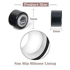 Vlasy 100Pcs 4mm Silicone Lined Micro Ring Beads for Hair Extensions 5Colors Apply (100Pcs Black)