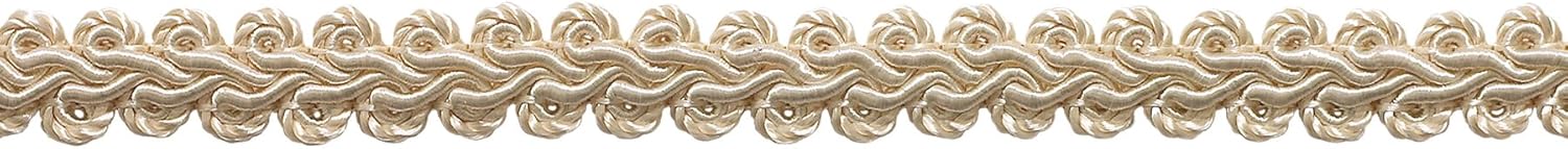 DÉCOPRO 1/2" (1cm) Basic Solid Collection French Gimp Braid Trim # FGS Dusty Rose Pink #K13 (Light Rose Pink) 54.6 Yard Package (164 ft/50m)