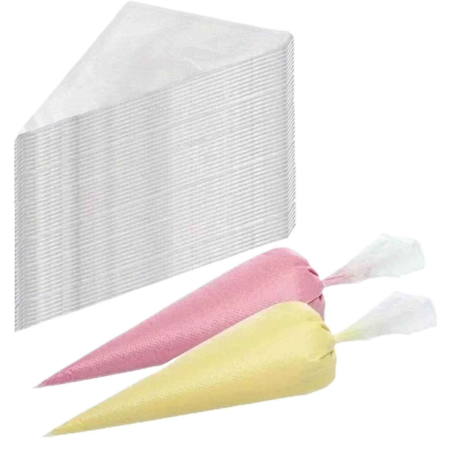 100/200/300 bolsas pasteleras desechables para pastelería, glaseado, fondant, pasteles, crema, para decorar pasteles, pasteles, herramientas de horneado (L-100 unidades)
