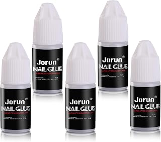 5pc Strong Nail Glue Quick Dry Professional Nail Glue for Acrylic Tips Extra Strong False Nail Glue,Nail Glue Extra Strong for False Nails And Nail Gem Glue
