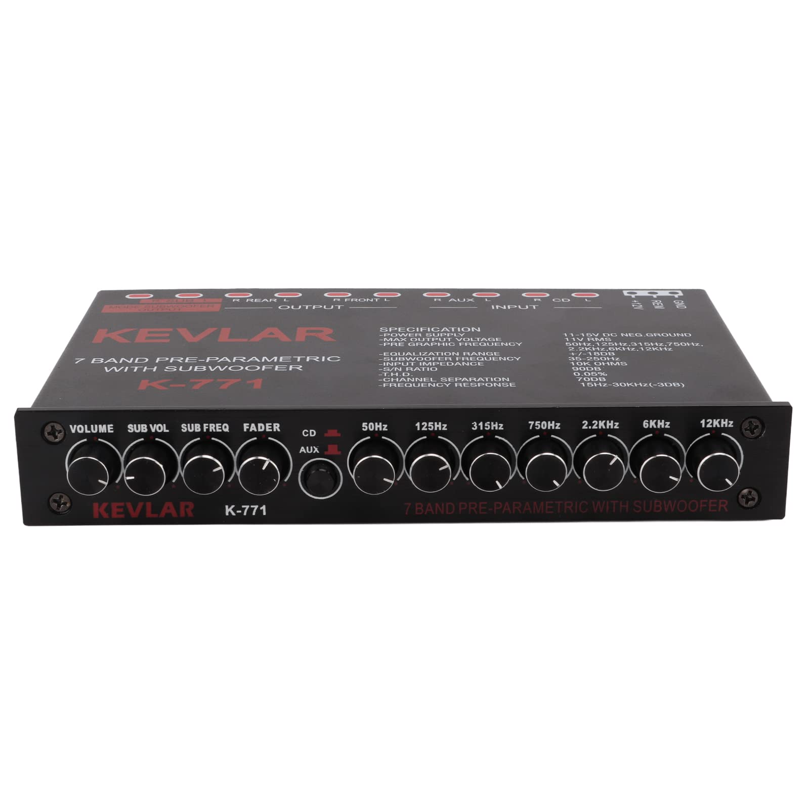 Equalizzatore Grafico Auto A 7 Bande – Regolazione Guadagno Variabile, Subwoofer E Volume Principale, Per Sistemi Stereo Universali 11-15V