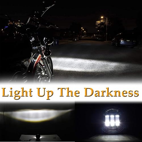 Miniatura 2 de 1 par de luces antiniebla de 4.5 pulgadas que pasan bombillas DRL para motocicleta antiniebla (luz antiniebla negra)