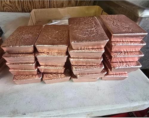 10 lb. Ten Pounds Total of .999 Pure Fine Copper Pure Copper Varied Bar Weights and Designs 4540 Grams Total Weight