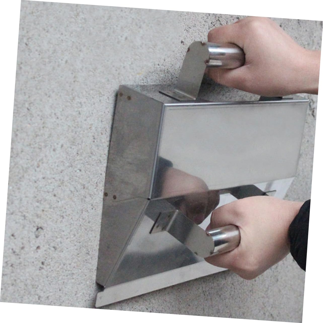 Frattazzo per Intonaco in Acciaio Inox Argento, Finitura Muratura | Leggero e Facile da Pulire, Resistente alla Ruggine, Uso Multiplo per Cemento e Stucco