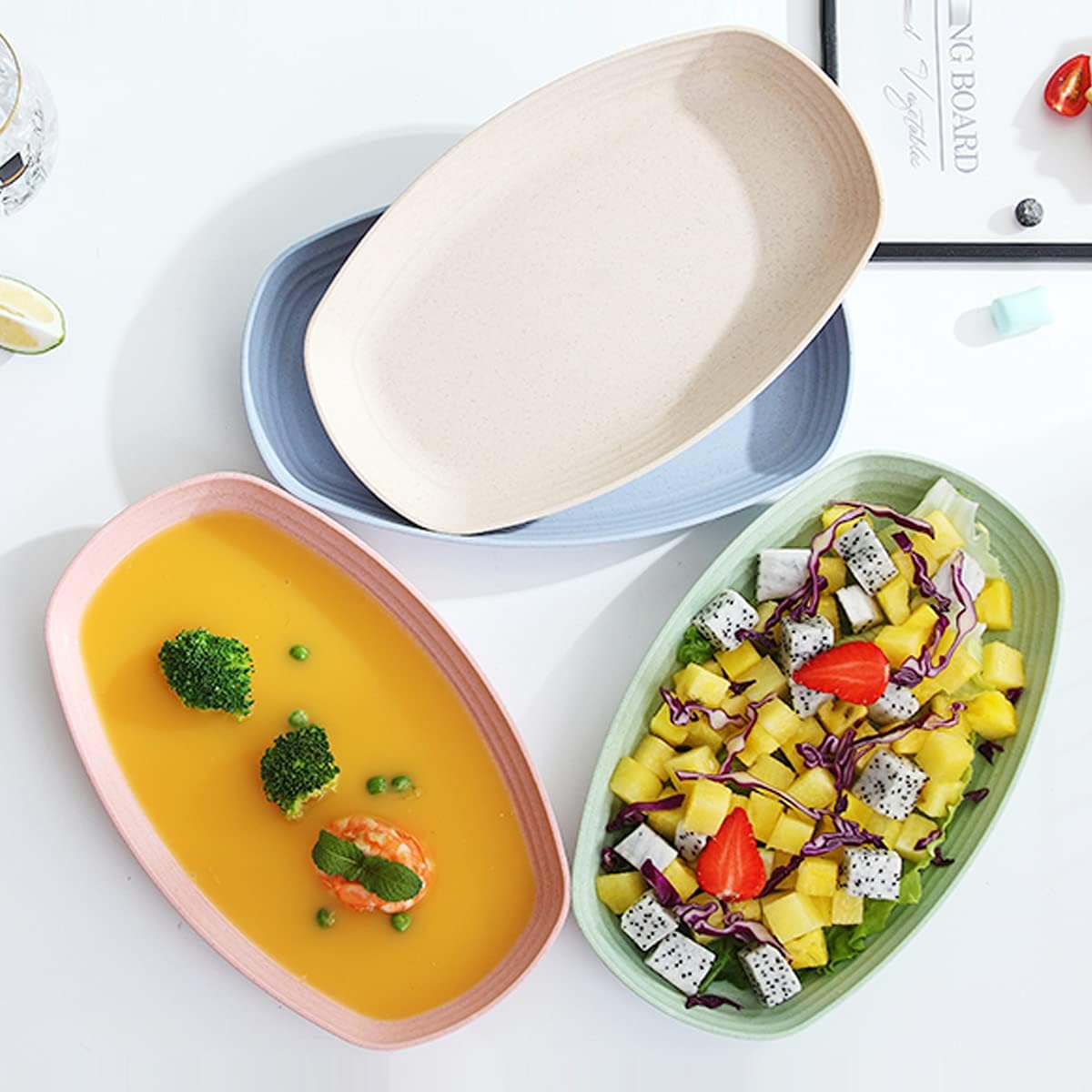 Bеѕt Cуbеr Dеаlѕ 🔥 shopwithgreen Lightweight Wheat Straw Plates - 4 Pack 11.8'' Unbreakable Dinner Plates, Dishwasher & Microwave Safe