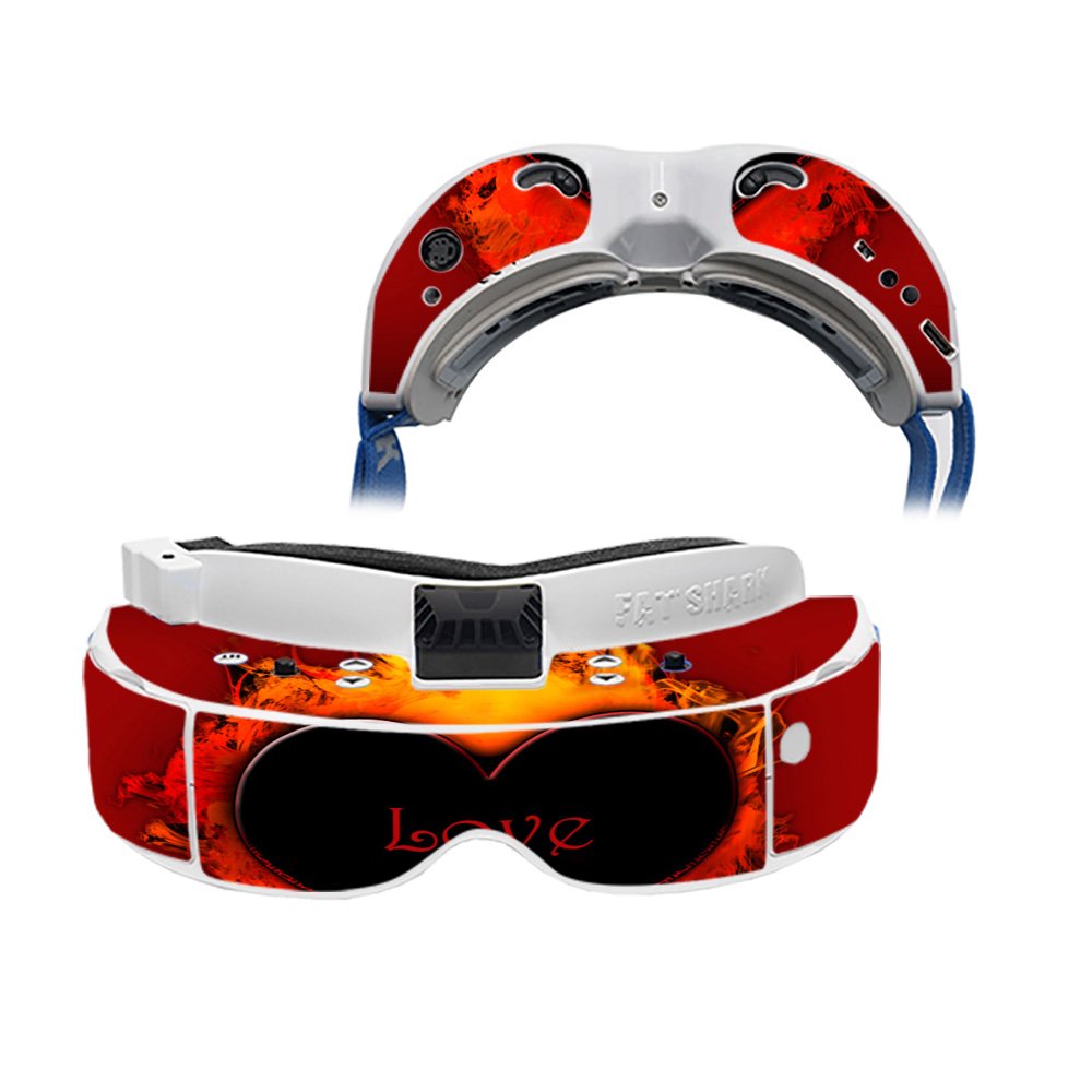 MightySkins Skin Compatible with Fat Shark Dominator V3 - Love | Protective, Durable, and Unique Vinyl Decal wrap Cover | Easy to Apply, Remove, and Change Styles | Made in The USA