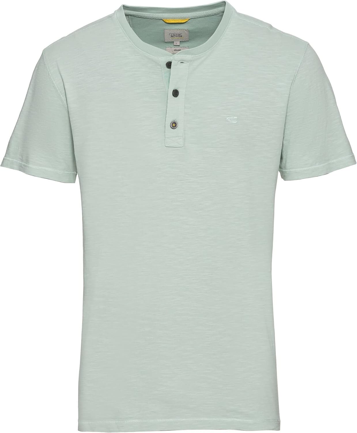 Herren Henley T-Shirt Kurzarm - Baumwolle Mit 3 Knöpfen