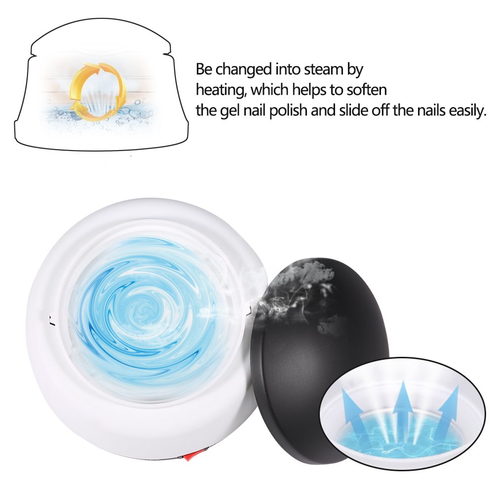 Image secondaire de Machine de Dissolvant de Vernis à Ongles, 36W Outil Électrique de Manucure de Cuiseur à la Vapeur Cuit à la Vapeur pour Enlever