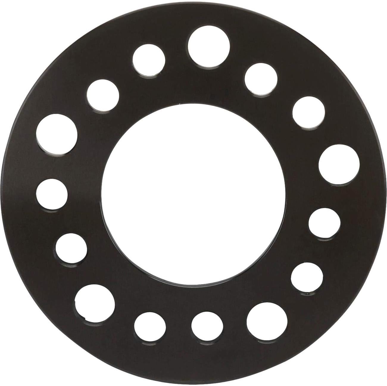 Universal Black Anodized Aluminum Wheel Spacer, 1 Inch Thick - Fits 5 on 4 1/2", 4 3/4", and 5" Bolt Circles - Enhances Track Width & Wheel Offset, with 1/2" & 5/8" Hole Sizes