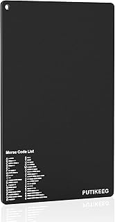 PUTIKEEG Morse Code Alphabet - Morse Code Chart Morse Code Phonetic Alphabet Numbers Morse Code Key Vintage-Style Retro Pilot Poster Gift Gift - Black
