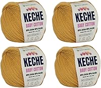 Vista 42 de Keche Hilo de algodón, 60% algodón, 40% hilo acrílico, hilo de algodón suave para crochet y tejer, hilo amigurumi, 1 madeja/bola, 1.76 onzas (50g)