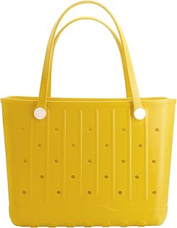 Bolsa de playa de goma, bolsa de playa grande impermeable para piscina, barco, deportes, bolsa de viaje lavable al aire libre