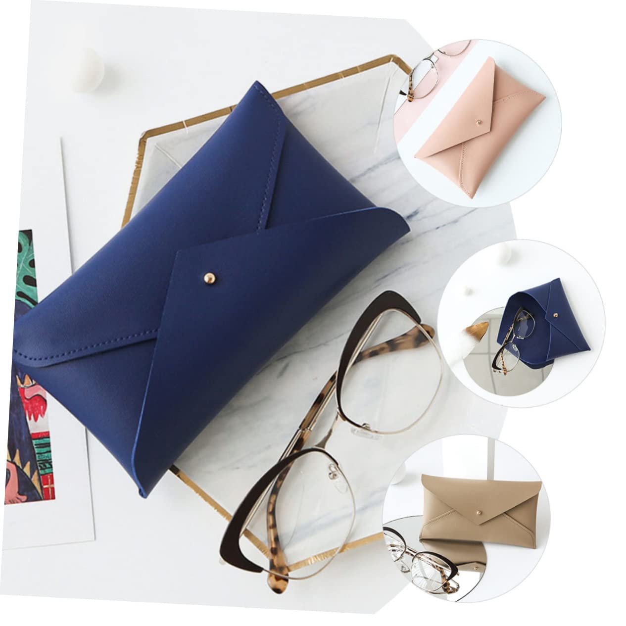 12piezas Estuche Para Gafas Portátil Organizador De Gafas Diseño Simple y Práctico Protector De De