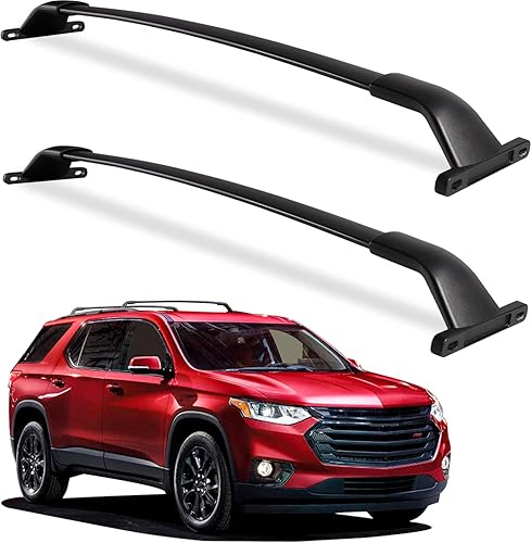 Max Loading - Barras transversales de techo de alta resistencia de 220 libras para Chevrolet Chevy Traverse 2018 2019 2020 2021, barras