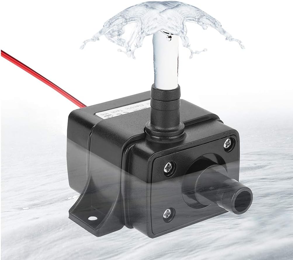 LEDGLE 3.6W Mini Submersible Water Pump, 240L/H Electric Brushless Fountain, Powerful Water Pumps Ultra-Quiet, Dual-Purpose Design for Aquariums, Fish Tank, Hydroponics, Aquaponics, Ponds