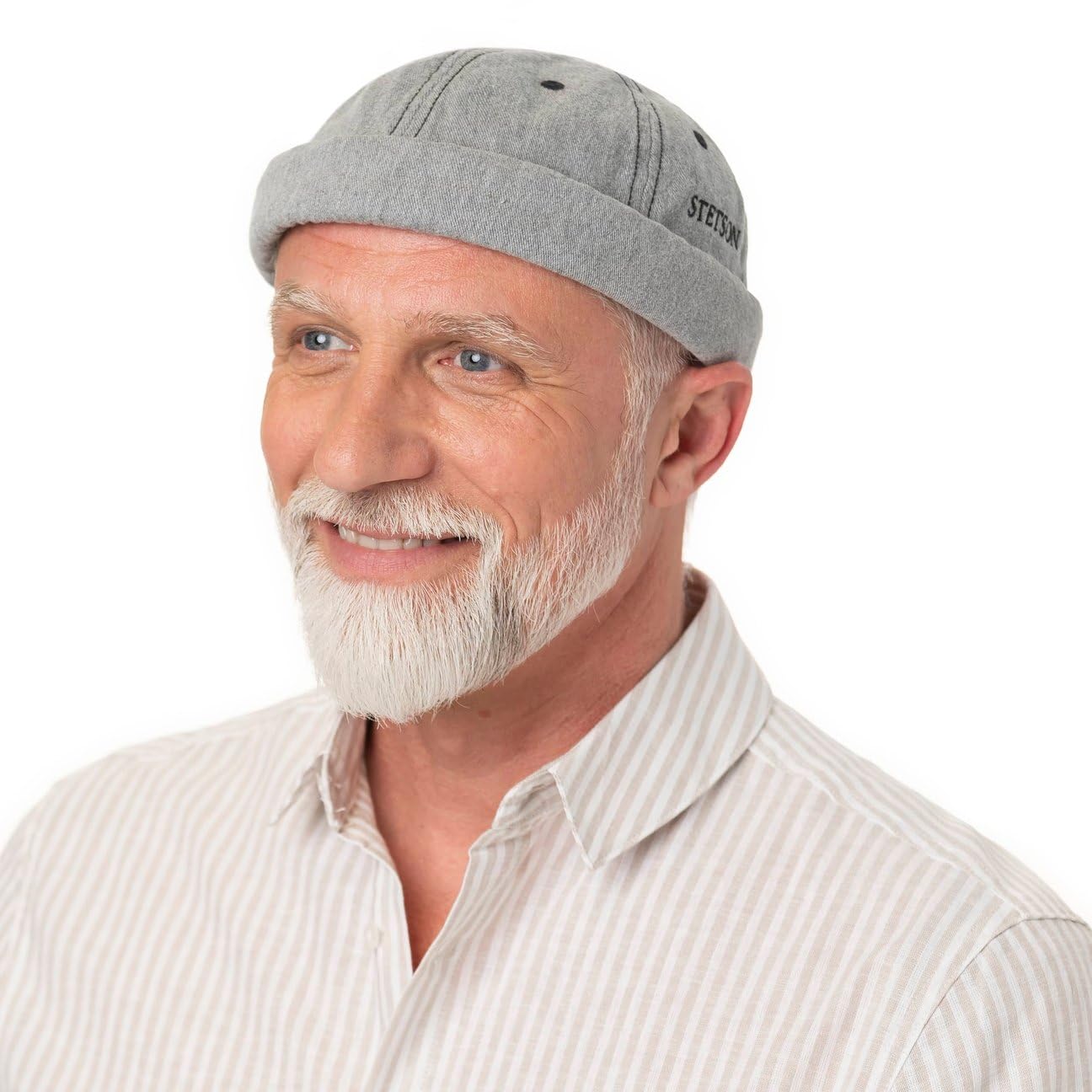 Stetson Bonnet Docker Cotton Melange Look Denim Protection UV 40+ Fabrique en UE Homme Toutes Saisons