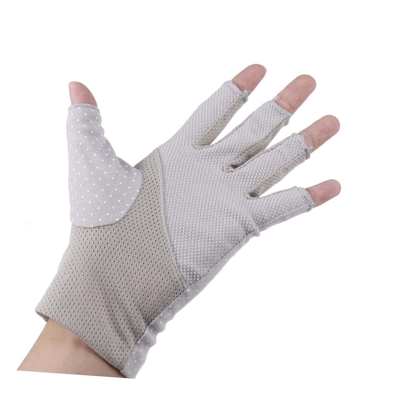 Holibanna 1pair Outdoor Uv Half Finger Gloves for Women Lightweight Sunblock Workout Mittens for Cycling Climbing and Driving Grey Comfortable and Breathable Design