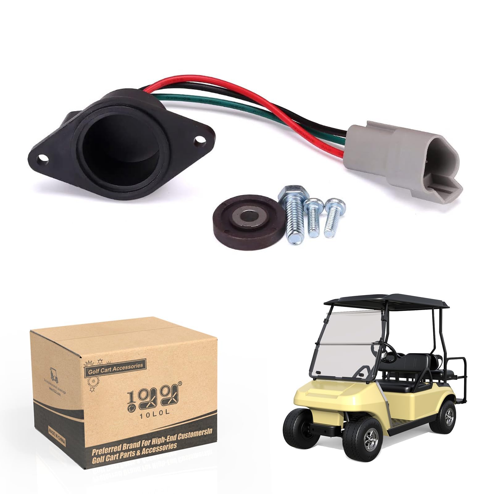 10L0L Golf Cart IQ Speed Sensor with Speed Motor Magnet for Club Car DS and Precedent 2004-up ADC Electric Golf Cart Motor