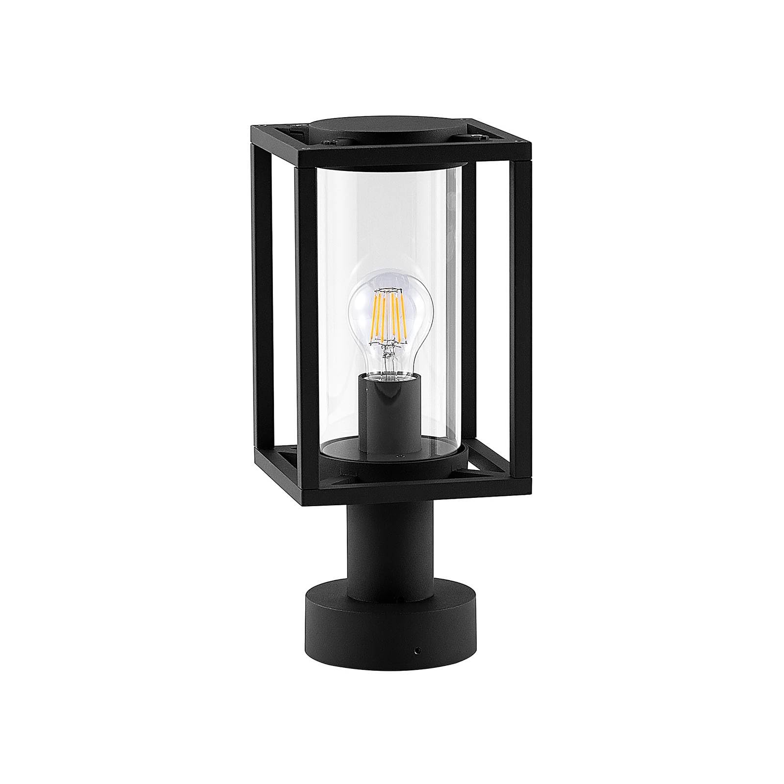 Lucande Outdoor Lights Ferda dimmable (Modern) in Black Made of Aluminium (1 Light Source, E27) from Pillar Garden Path Bollard lamp