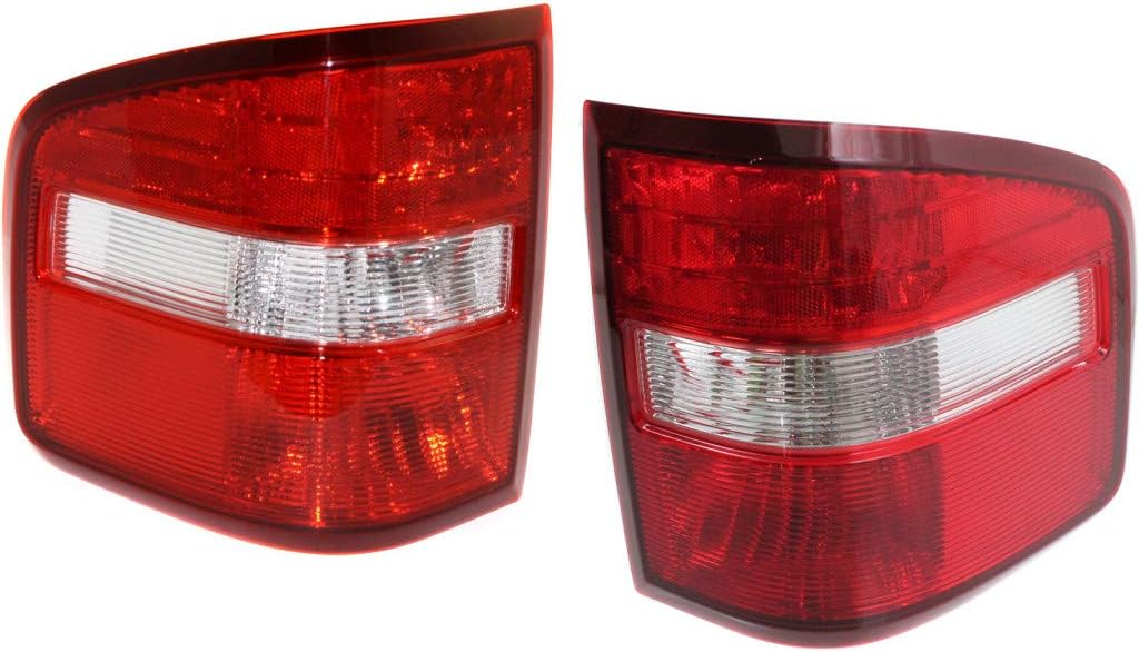 For Ford F-150 Tail Light Assembly 2004 05 06 07 08 2009 Driver and Passenger Side Pair/Set | Flareside | FO2800185, FO2801185 | 7L3Z13405BA, 7L3Z13404BA