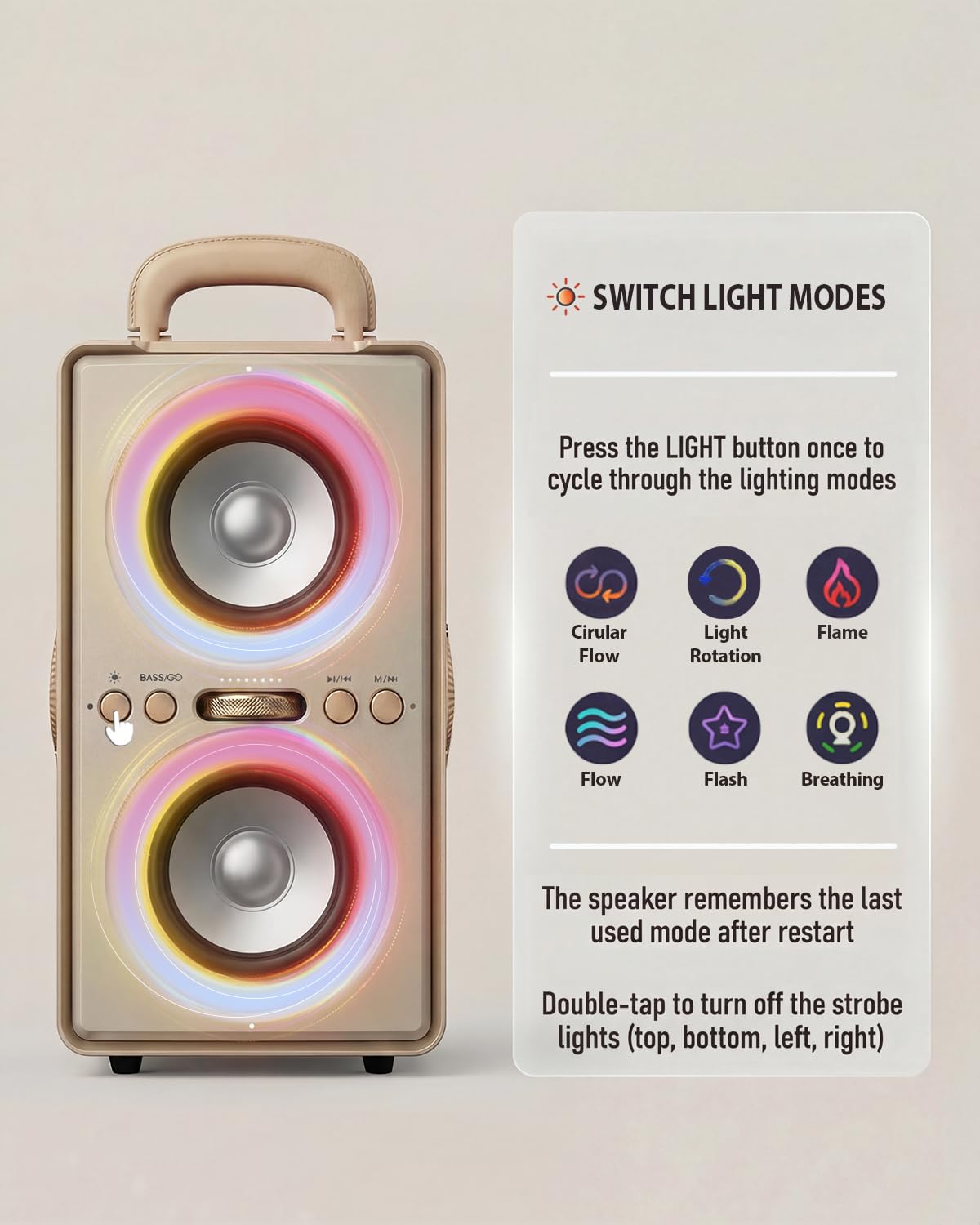 240W Musikbox Bluetooth Groß, kraftvoller, lauter Klang mit tiefen Bässen, 20H Akku,TWS-Funktion, Party Bluetooth Lautsprecher für Outdoor, Partys, Strand, Garten und Zuhause (Orange)