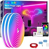 Cozylady 20Ft RGB LED Neon Rope Lights for...