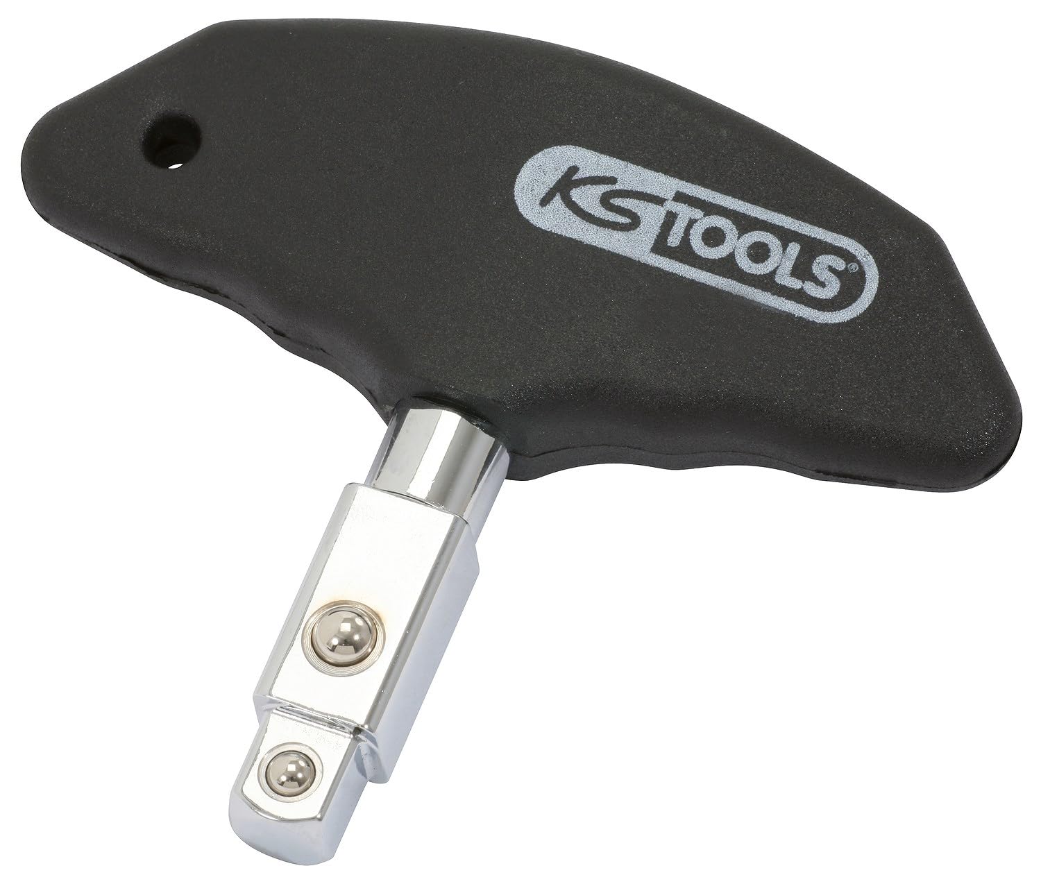 KS Tools 516.1424 - Poignée d'entraînement en T - 1/2"x3/8" - Noir/Chromé