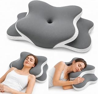 Ergonomisches Kopfkissen - Kissen für Seiten, Rücken & Bauchschläfer, Seitenschläferkissen Nackenkissen mit Kühlung Abnehmbare Kissenhülle