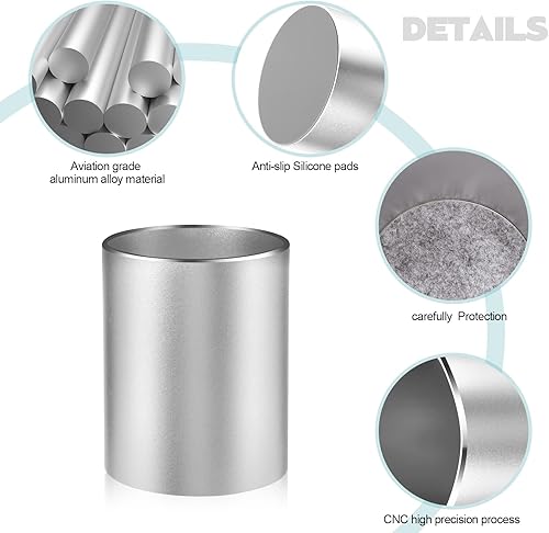 Miniatura 9 de Dopaka Portalápices para escritorio, soporte de lápiz de metal para escritorio, soporte para brochas de maquillaje, taza para lápices, organizador