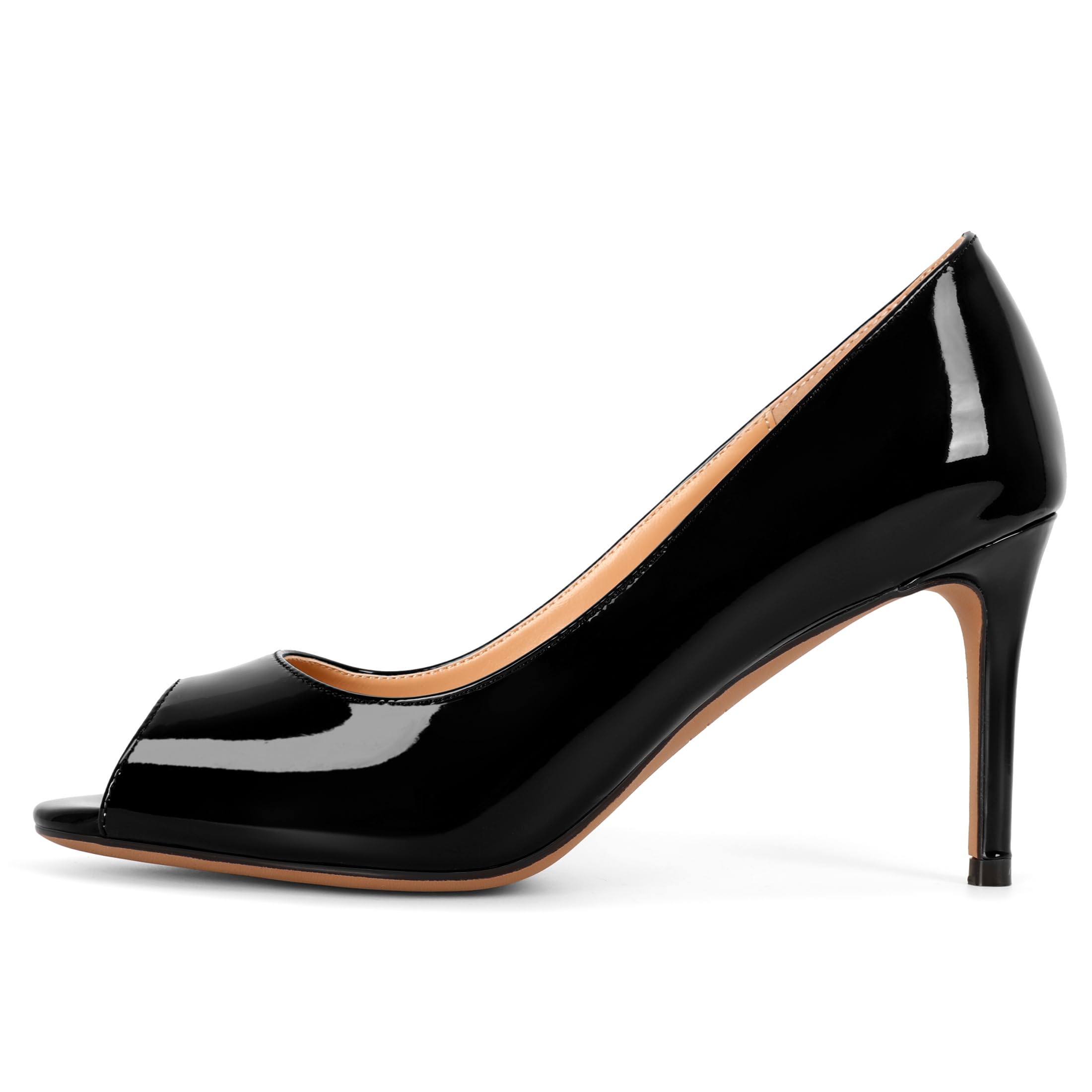 Elashe Peep Toes Damen Pumps Stiletto High Heels Slip On Hoher Schuhe Sexy Open Toe Elegante und Bequeme Party Schuhe