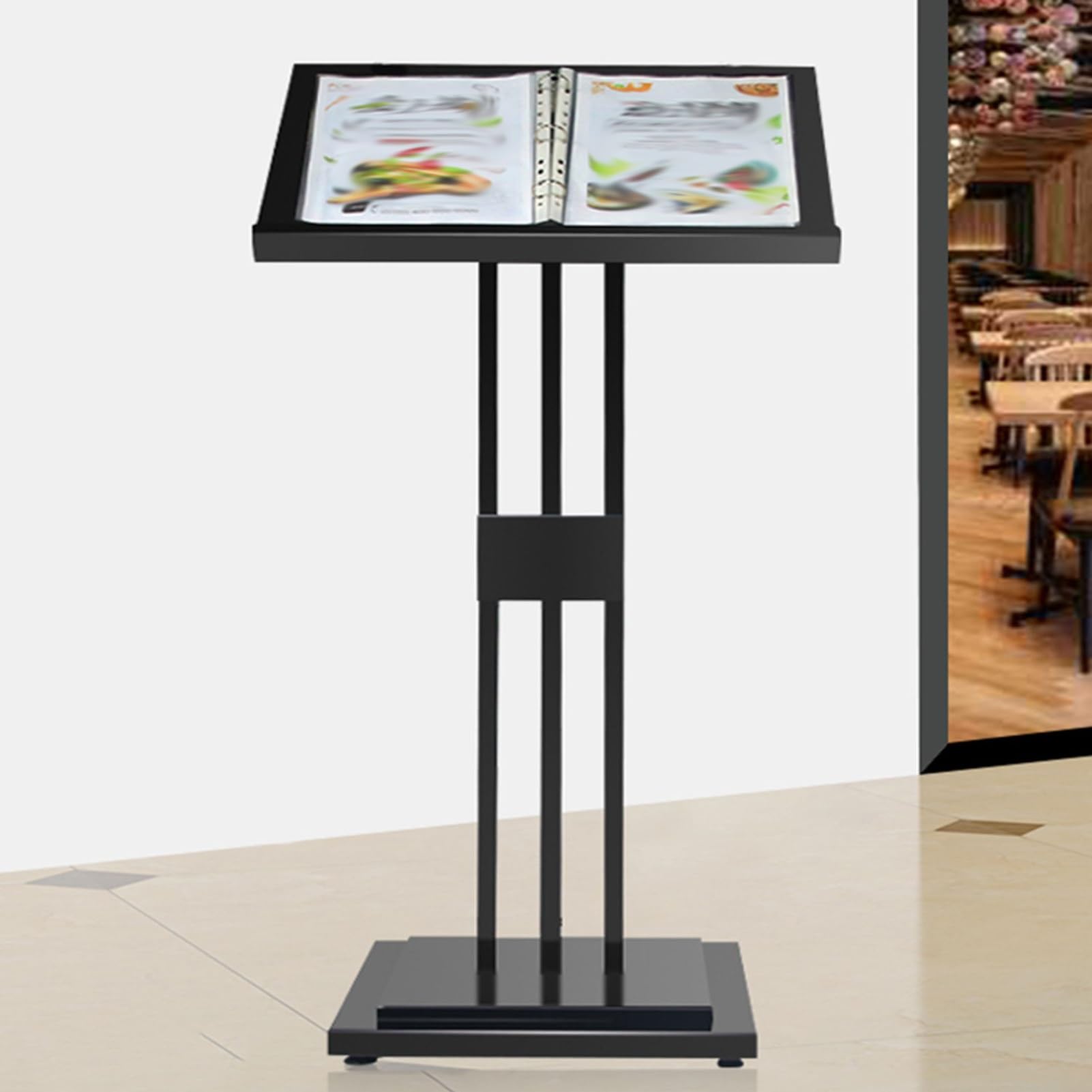 Freending Metal Menu nd - Soporte multiusos para carteles y folletos para cafeterías y eventos (tamaño: F-32 x 28 x 93 cm)