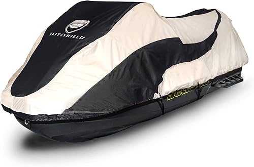 Jetpro Trailerable PWC Jetski Watercraft Jet - Funda para esquís de hasta 3 plazas, NegroGris
